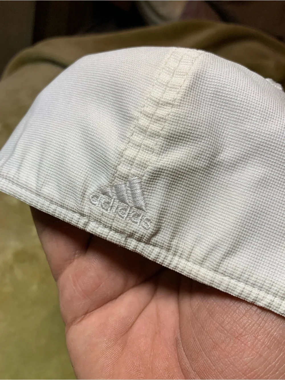 adidas Kids White Cap with Black Logo